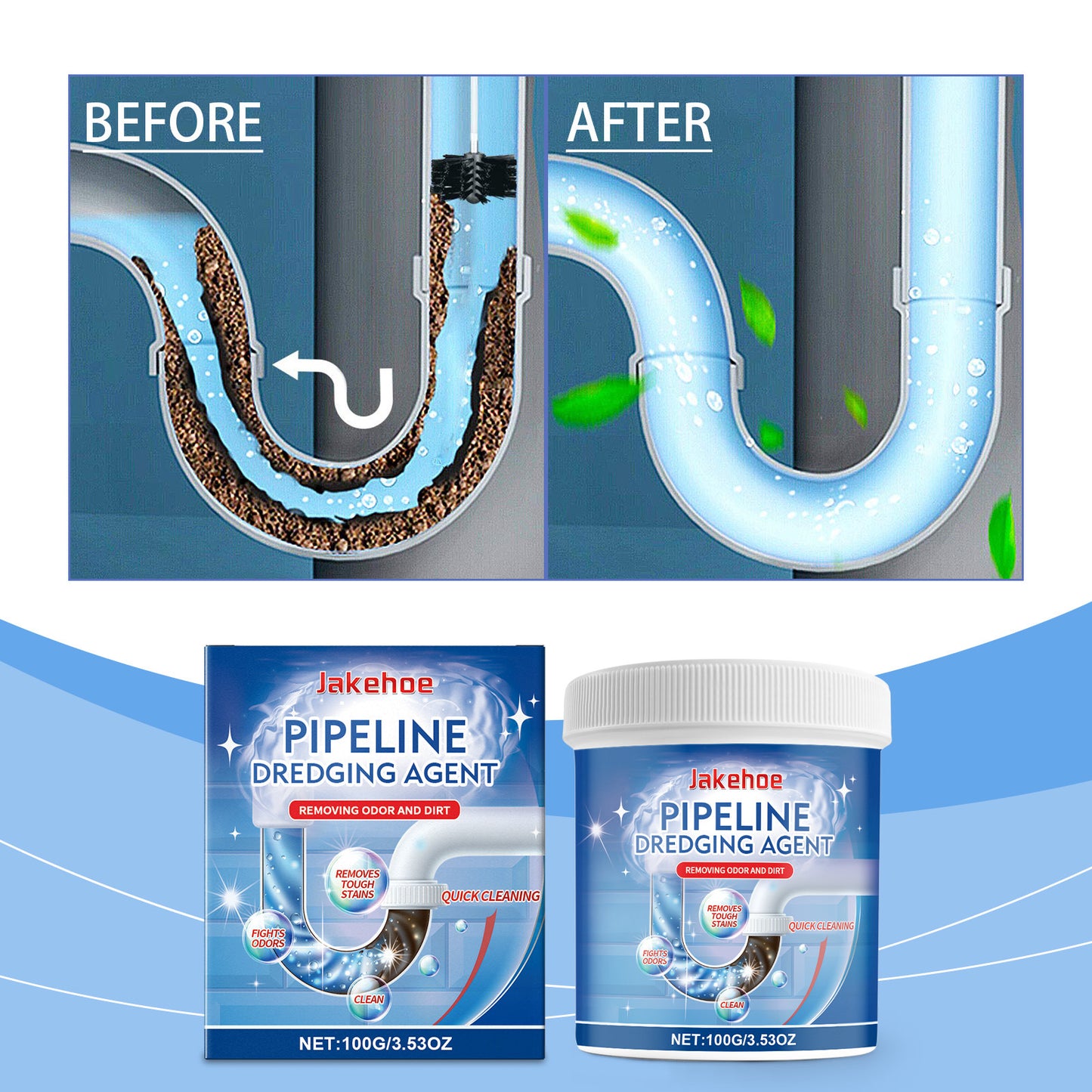 Powerful Pipeline Dredging Agent (Packaging updated. Formula unchanged)
