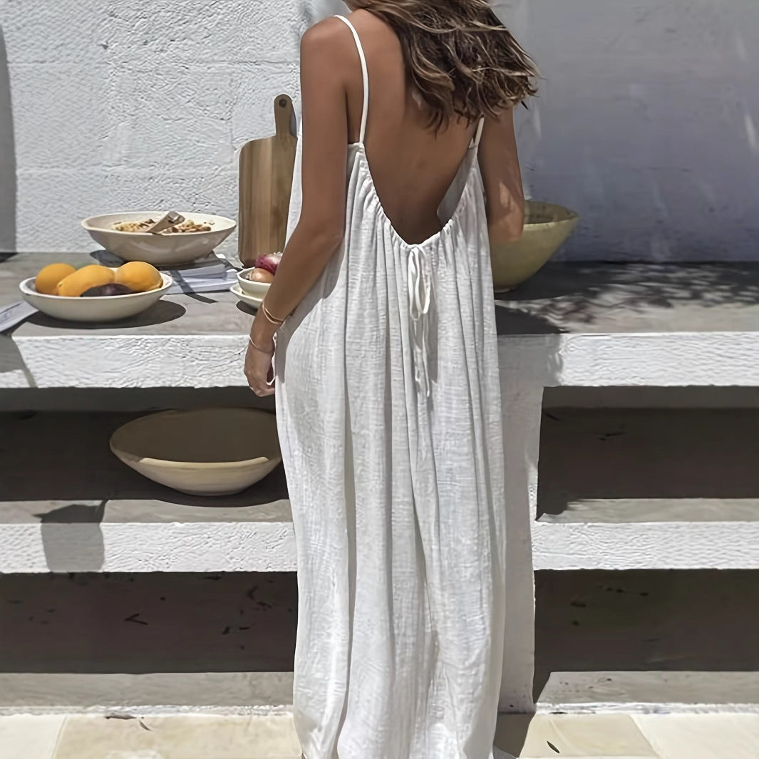 Backless Spaghetti Dress