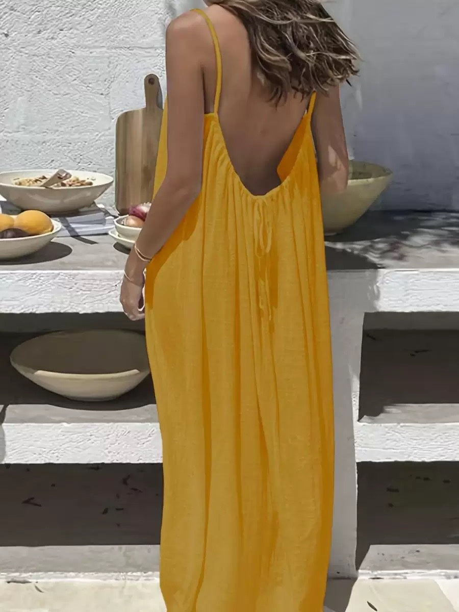 Backless Spaghetti Dress