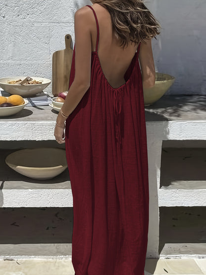 Backless Spaghetti Dress