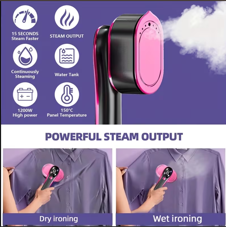 2-in-1 Handheld Garment Steamer & Iron